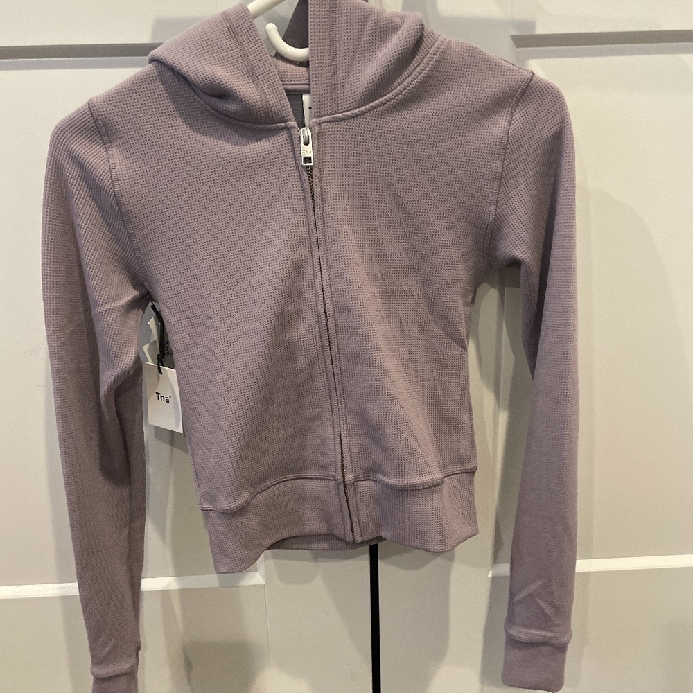 Aritzia Tna waffle zip up